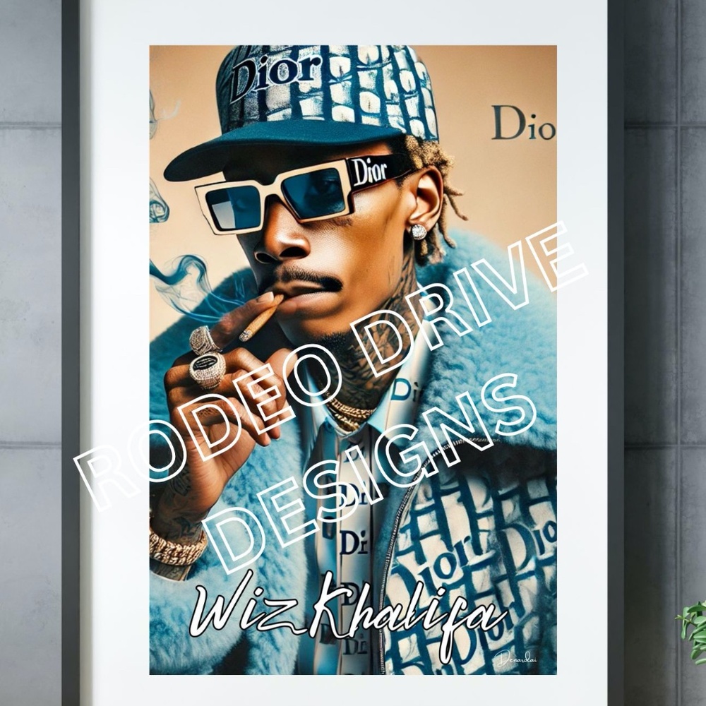 Wiz Khalifa Poster Print 11x17 Hip Hop Legend Wiz Khalifa Wall Artwork